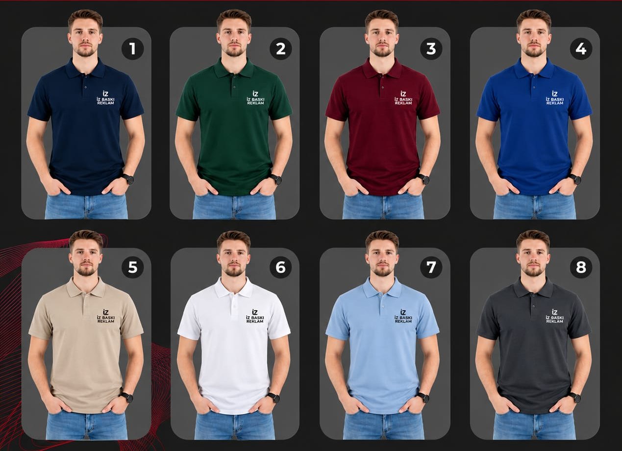 Yeni model polo yaka kartelası, sekiz renk